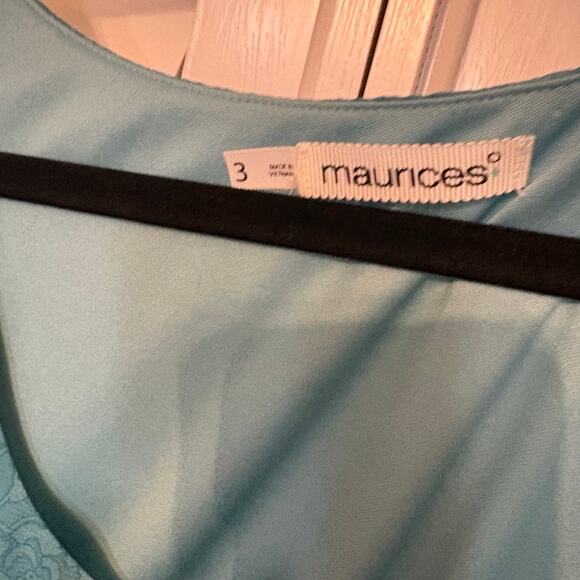 Maurices‎ Blue Floral High Low Tank Dress With Braided Belt Size 3X - Picture 6 of 8